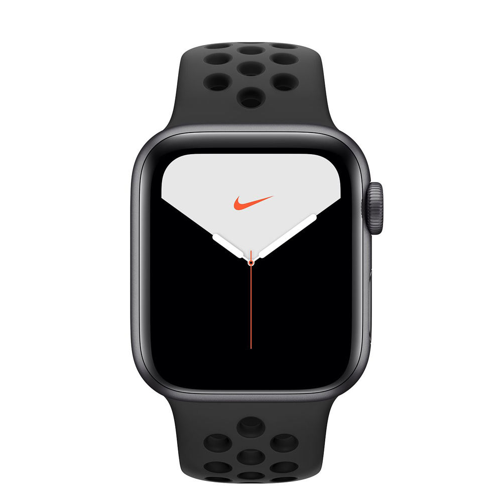 
    Apple Watch S5 Nike GPS版 44mm太空灰鋁錶殼黑運動錶帶MX3W2TA