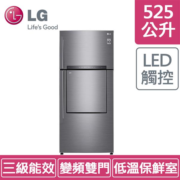LG GN-DL567SV  (525公升) 銀色 Smart 變頻上下門冰箱