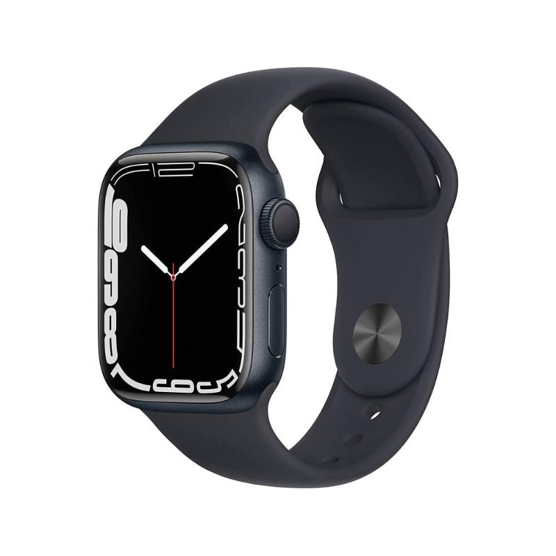 Apple Watch S7 GPS 45mm 午夜鋁金屬-午夜色運動型錶帶【預約賣場】