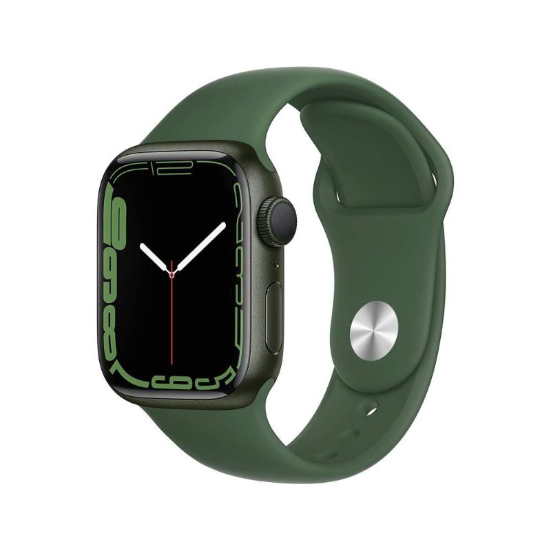 Apple Watch S7 GPS 45mm 綠色鋁金屬-三葉草色運動型錶帶【預約賣場】