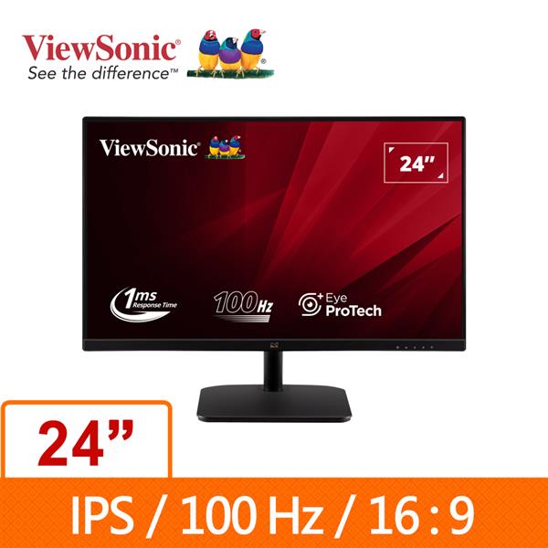 優派ViewSonic VA2432-MHD 23.8吋IPS液晶顯示器(環標)